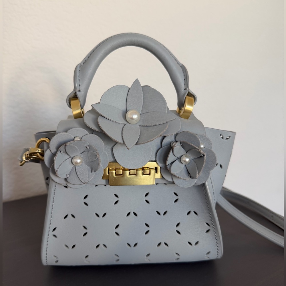 ZAC ZAC POSEN Eartha Flower Mini Leather Crossbody